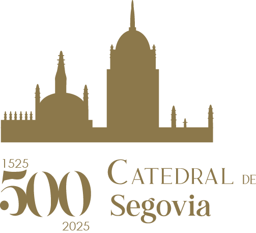 Logotipo del 500 aniversario de la Catedral de Segovia, conmemorando su construcción entre 1525 y 2025.